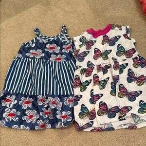 Floral Hanna andersson butterfly hatley 2t dress bundle